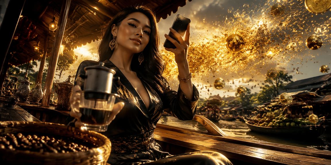 Người dùng Cần Thơ kiểm tra tiền thưởng casino trên điện thoại tại quán cà phê