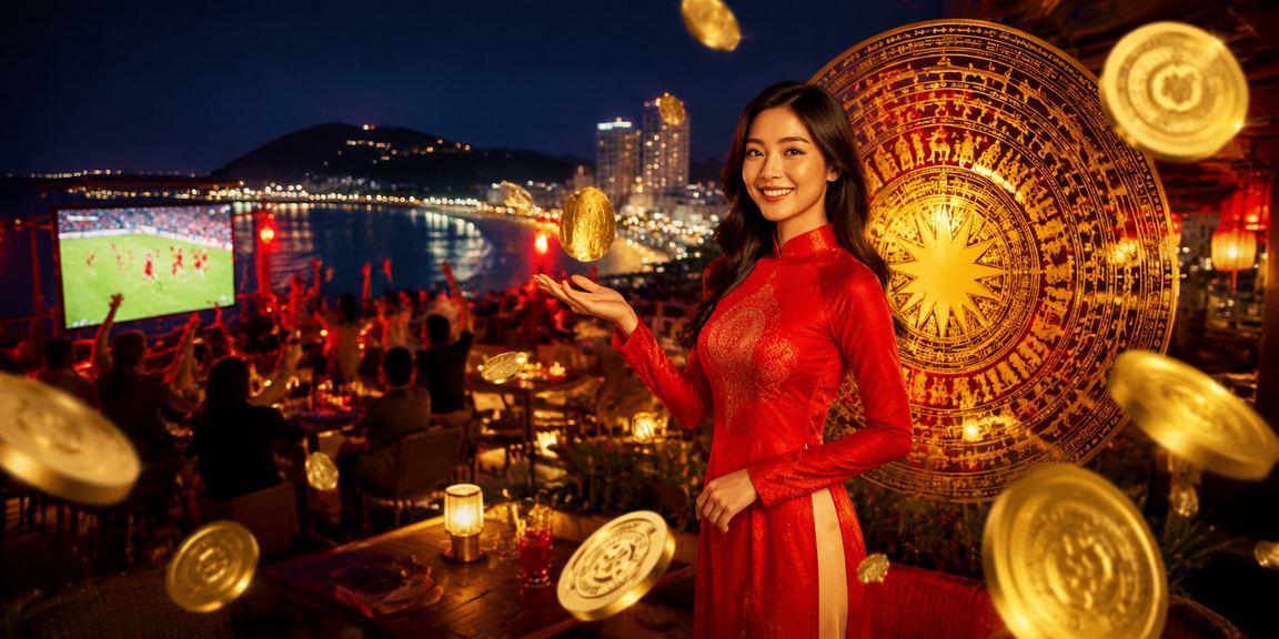 Người phụ nữ Việt Nam mặc áo dài tại Vũng Tàu xem kèo cá cược thể thao trực tuyến